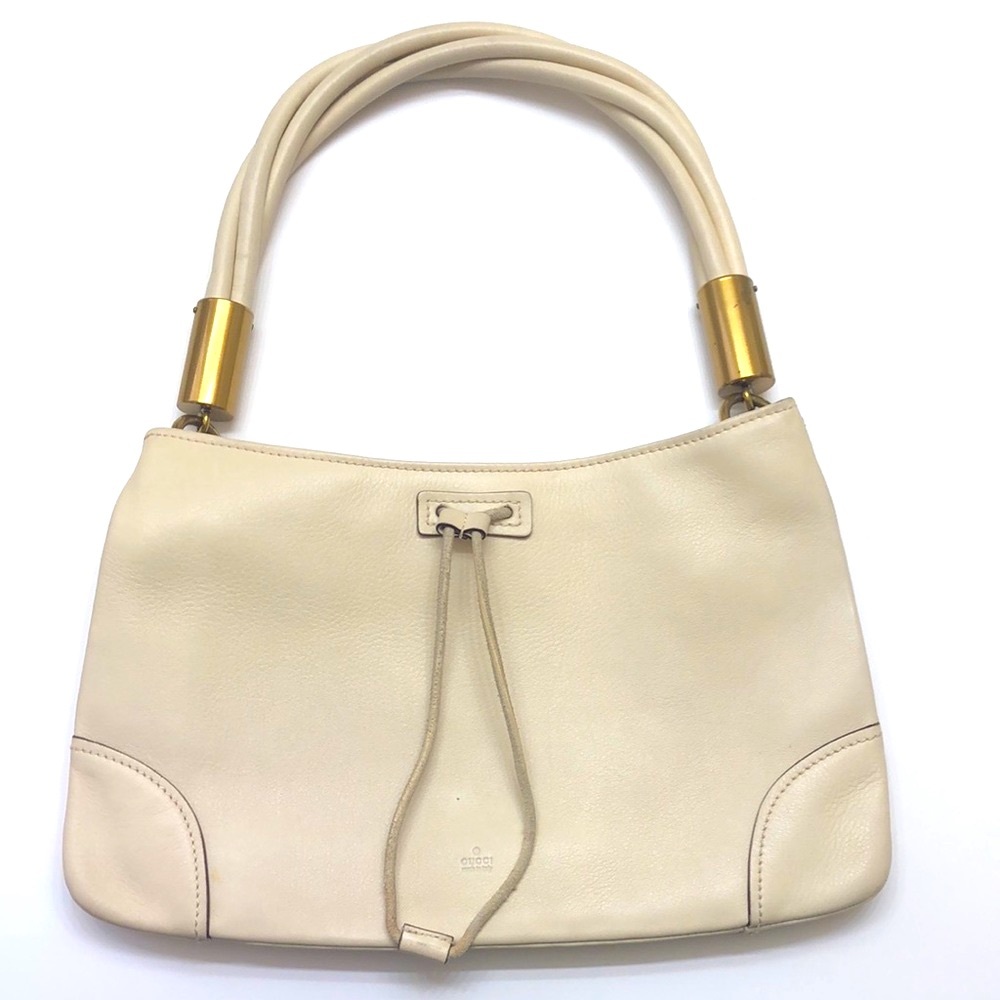 Vintage Gucci Leather Drawstring Hobo Bag